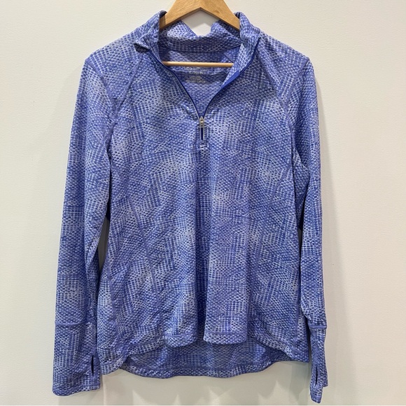 ✅5/$25 Kirkland XL lavender 1/4 zip up lightweight top exercise running GUC - Picture 1 of 6